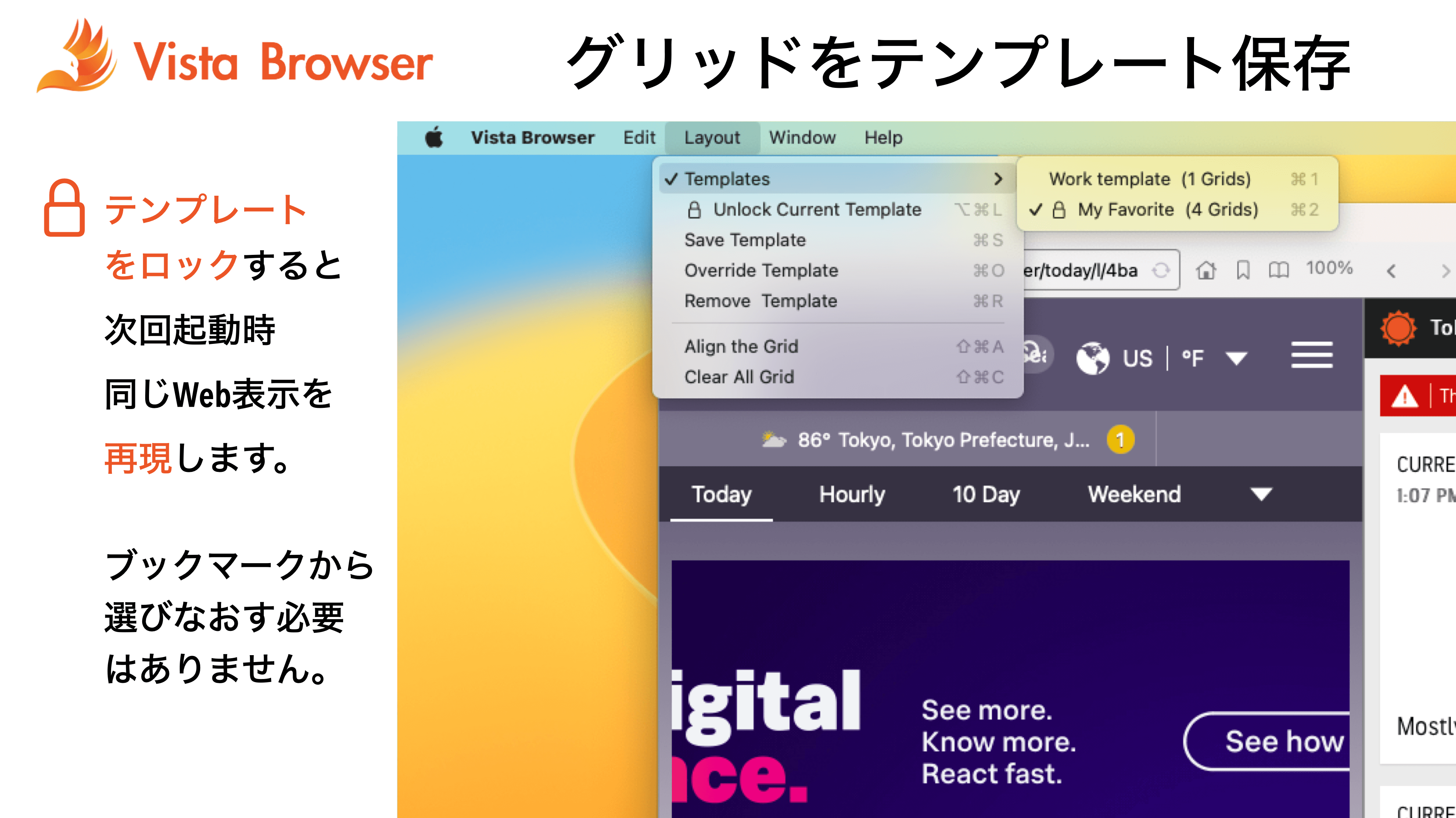 Vista Browser - マルチビューWebブラウザ